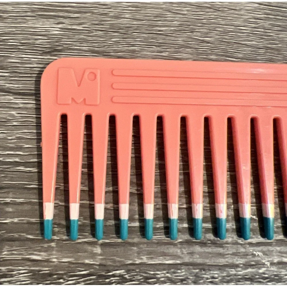 MEBCO Twice Dipped Wide Tooth Detangling Comb Coral Vintage 80'S/90'S
